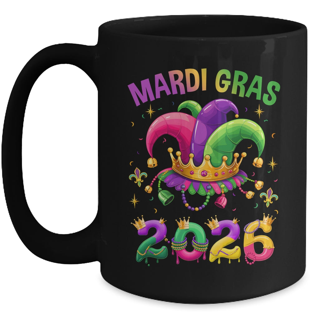 Mardi Gras 2026 Jester Outfit Girls Boys Men Women Mug | siriusteestore