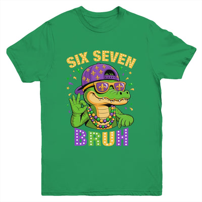 Mardi Gras 6 7 Meme Bruh Mardigator Alligator Six Seven Boy Youth Shirt | siriusteestore