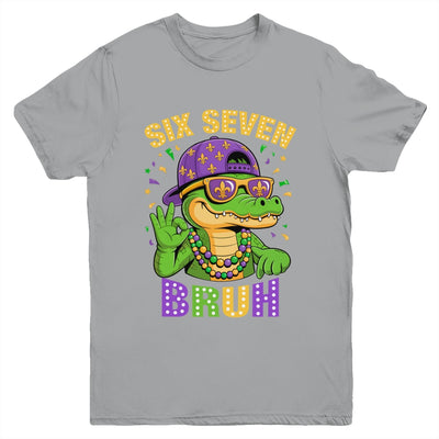 Mardi Gras 6 7 Meme Bruh Mardigator Alligator Six Seven Boy Youth Shirt | siriusteestore