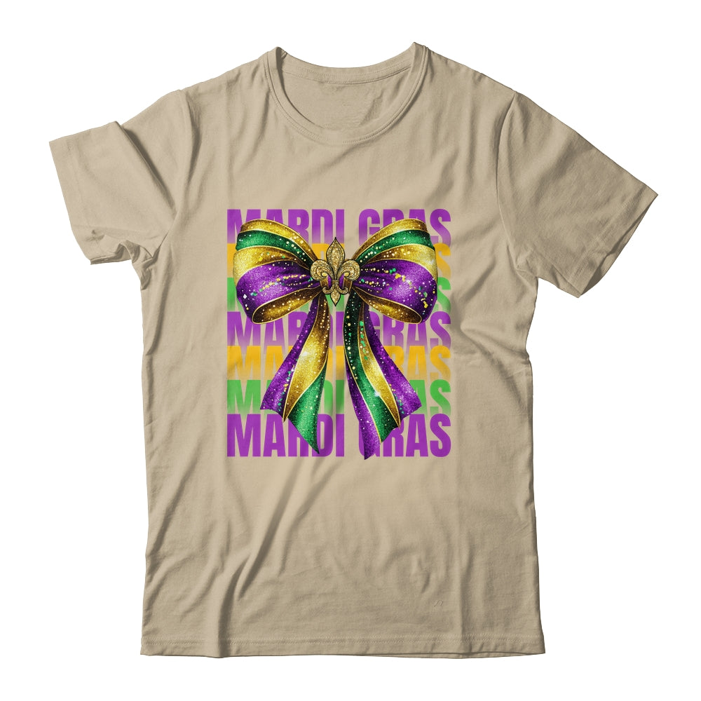 Mardi Gras Coquette Bow Louisiana Festival Carnival Girls Shirt & Tank Top | siriusteestore