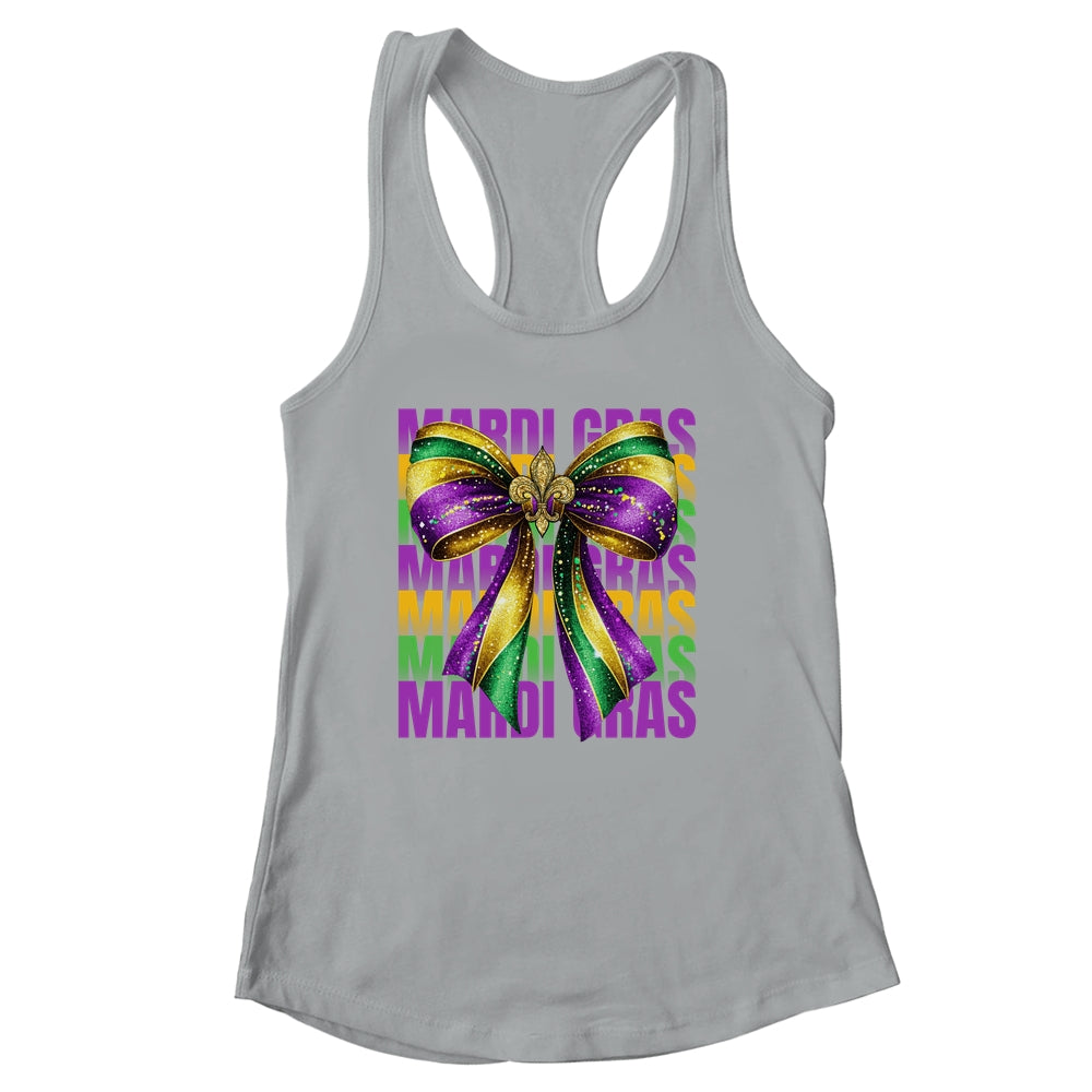 Mardi Gras Coquette Bow Louisiana Festival Carnival Girls Shirt & Tank Top | siriusteestore