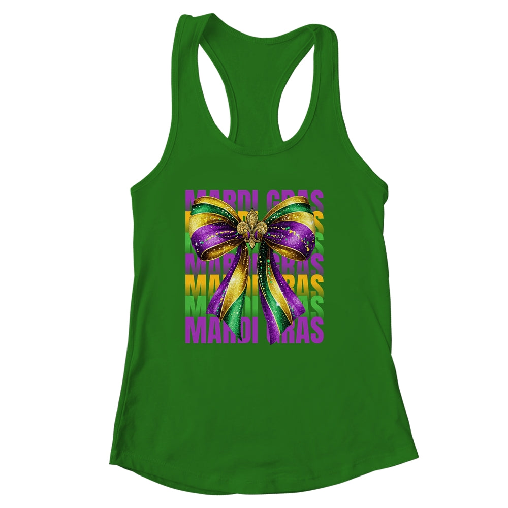 Mardi Gras Coquette Bow Louisiana Festival Carnival Girls Shirt & Tank Top | siriusteestore