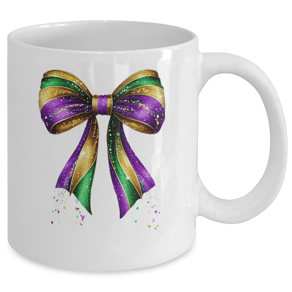 Mardi Gras Coquette Bow Louisiana New Orleans Carnival Mug | siriusteestore