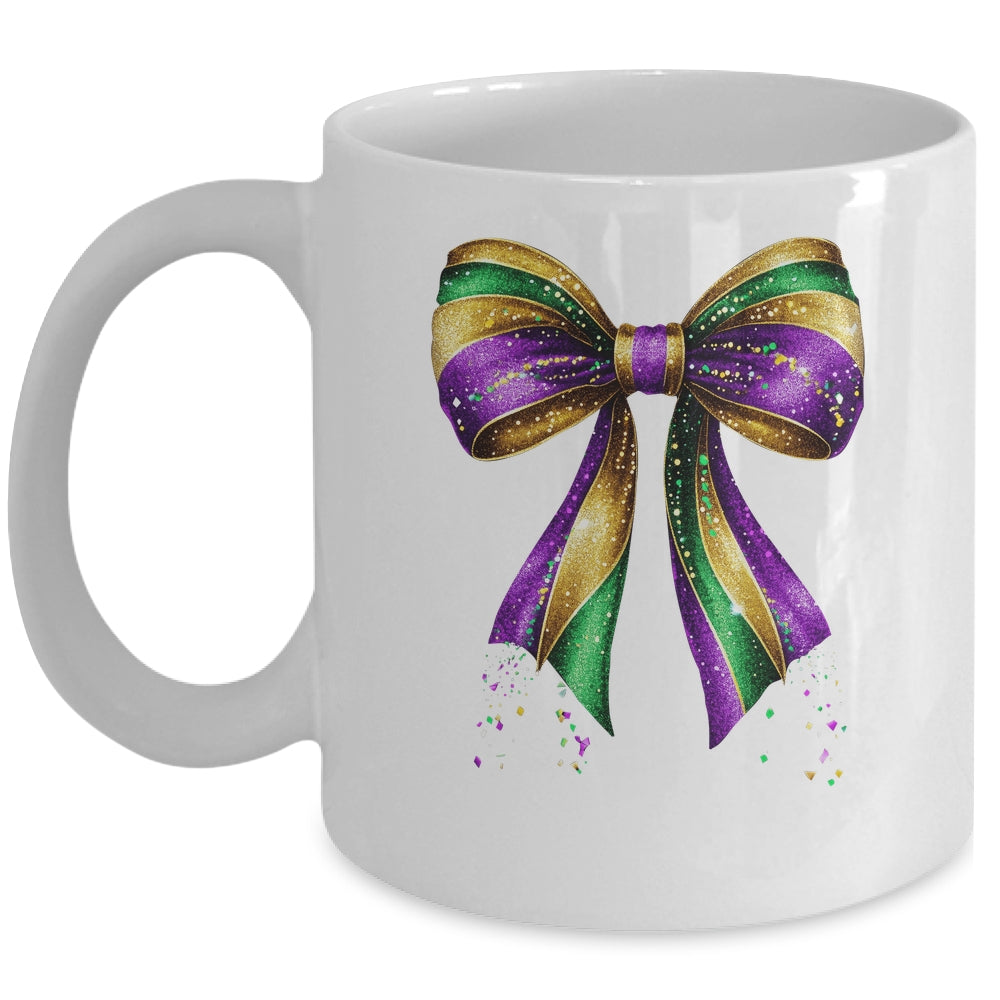 Mardi Gras Coquette Bow Louisiana New Orleans Carnival Mug | siriusteestore