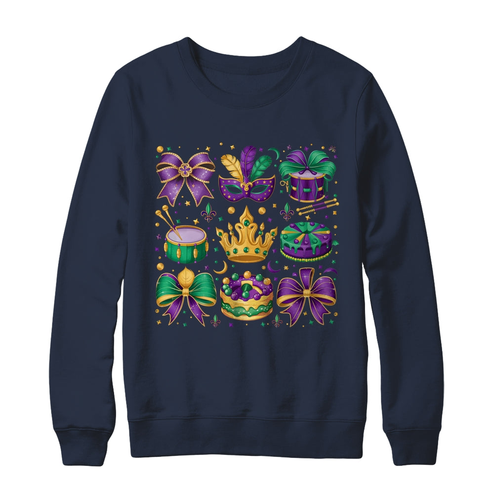 Mardi Gras Coquette Mardi Beads Louisiana Festival Design Shirt & Sweatshirt | siriusteestore