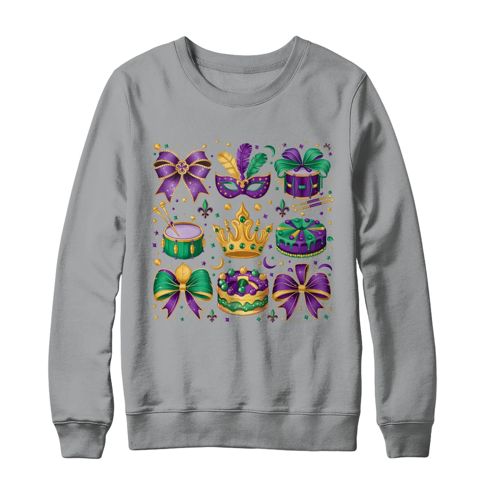 Mardi Gras Coquette Mardi Beads Louisiana Festival Design Shirt & Sweatshirt | siriusteestore