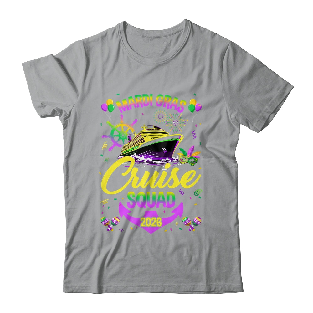 Mardi Gras Cruise Squad 2026 Family Matching Group Vacation Shirt & Tank Top | siriusteestore