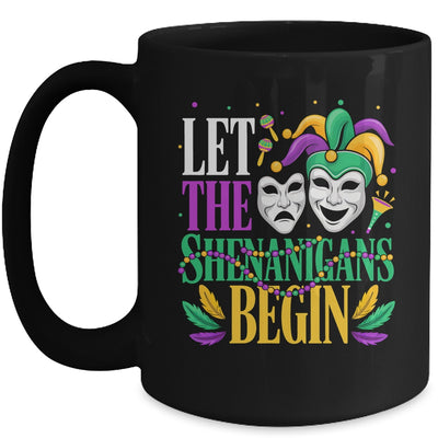 Mardi Gras Funny Let The Shenanigans Begin Jester Mask Mug | siriusteestore