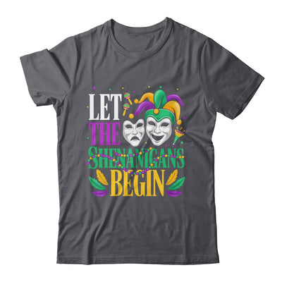 Mardi Gras Funny Let The Shenanigans Begin Jester Mask Shirt & Hoodie | siriusteestore