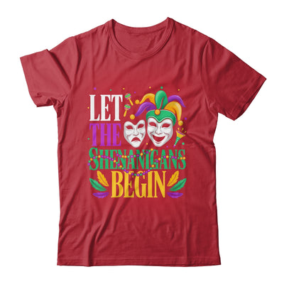 Mardi Gras Funny Let The Shenanigans Begin Jester Mask Shirt & Hoodie | siriusteestore