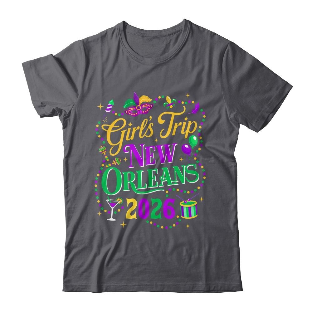Mardi Gras Girls Trip 2026 Design New Orleans Matching Group Shirt & Hoodie | siriusteestore