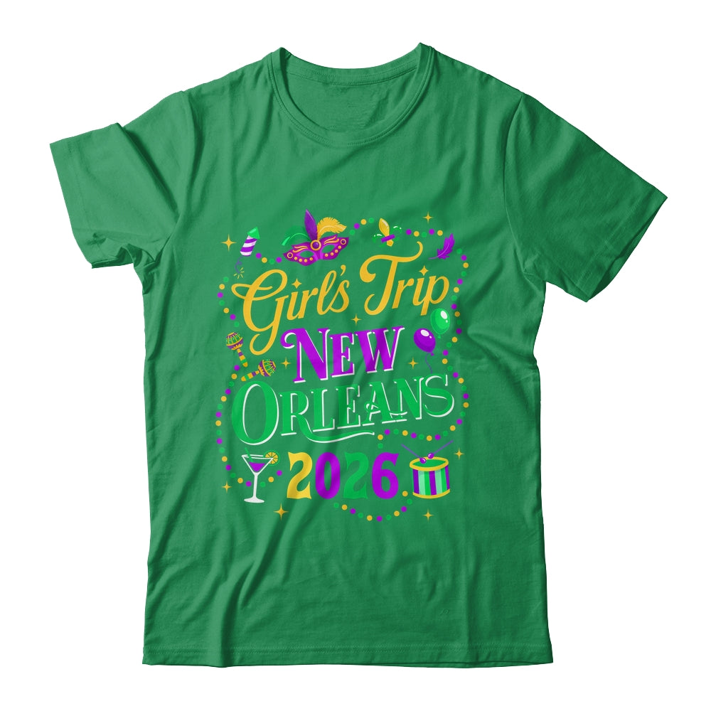 Mardi Gras Girls Trip 2026 Design New Orleans Matching Group Shirt & Hoodie | siriusteestore