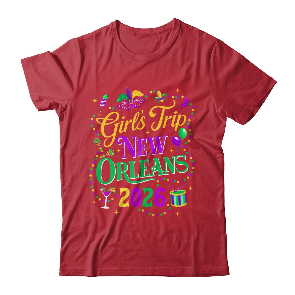 Mardi Gras Girls Trip 2026 Design New Orleans Matching Group Shirt & Hoodie | siriusteestore