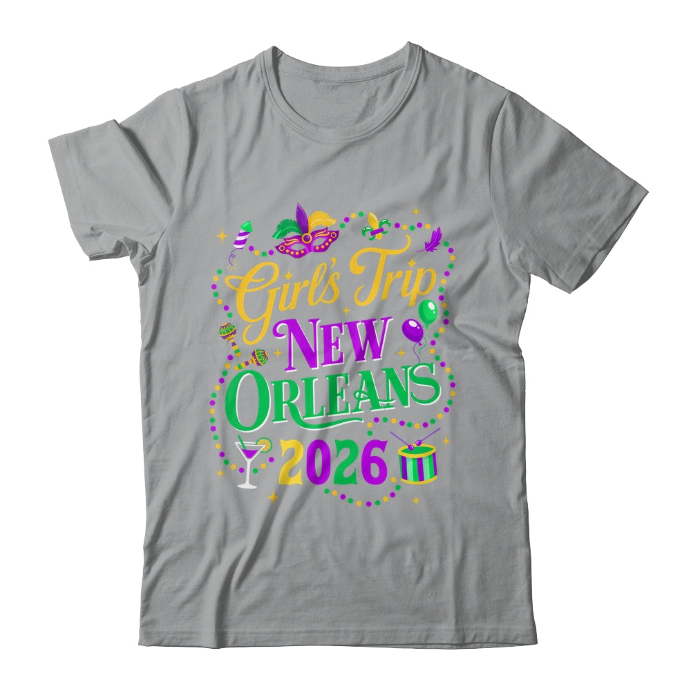 Mardi Gras Girls Trip 2026 Design New Orleans Matching Group Shirt & Hoodie | siriusteestore