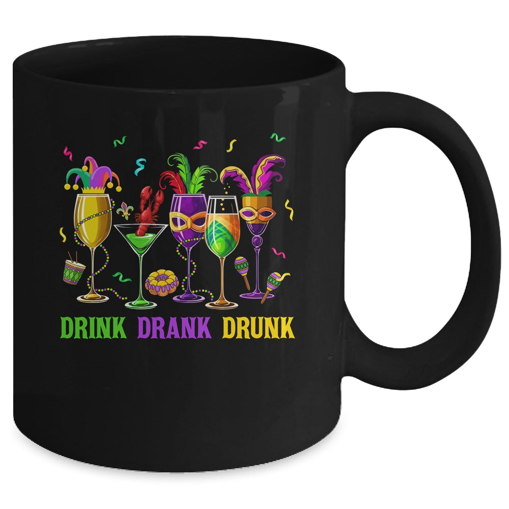 Mardi Gras Glass Of Wine Drinking Team Wine Festival Parade Mug | siriusteestore