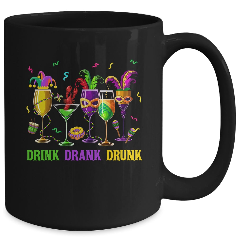 Mardi Gras Glass Of Wine Drinking Team Wine Festival Parade Mug | siriusteestore