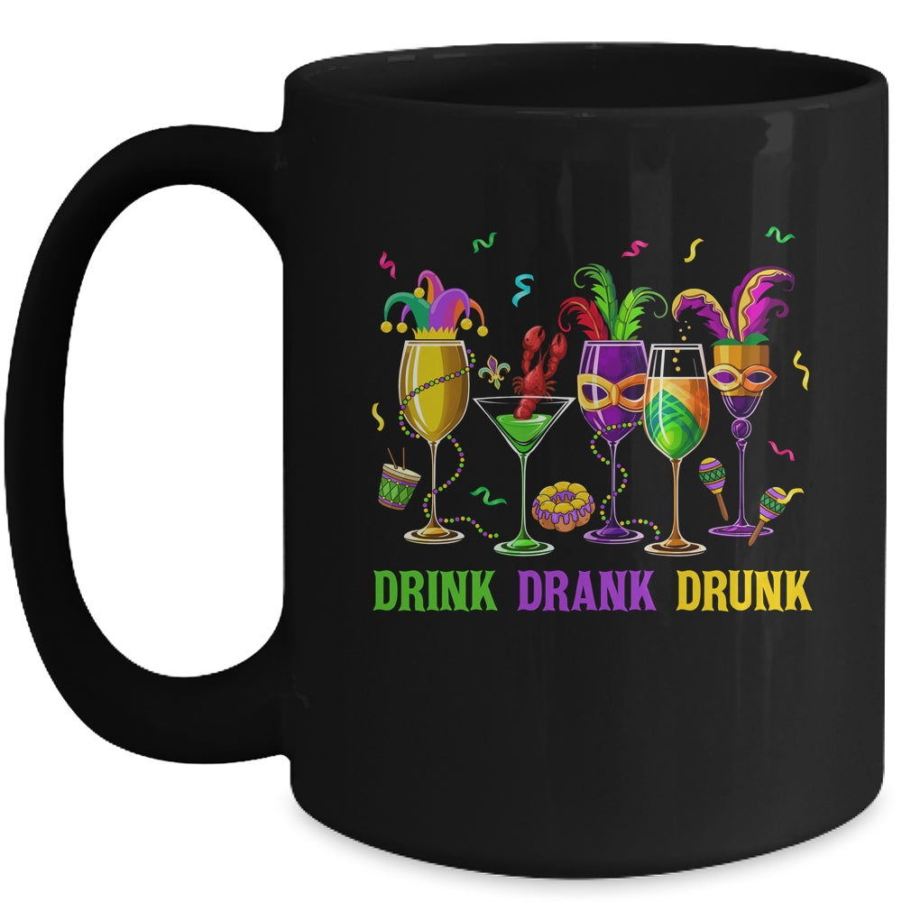 Mardi Gras Glass Of Wine Drinking Team Wine Festival Parade Mug | siriusteestore
