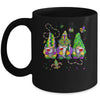 Mardi Gras Gnomes Funny Outfit Gnomies Squad Women Drinking Mug | siriusteestore