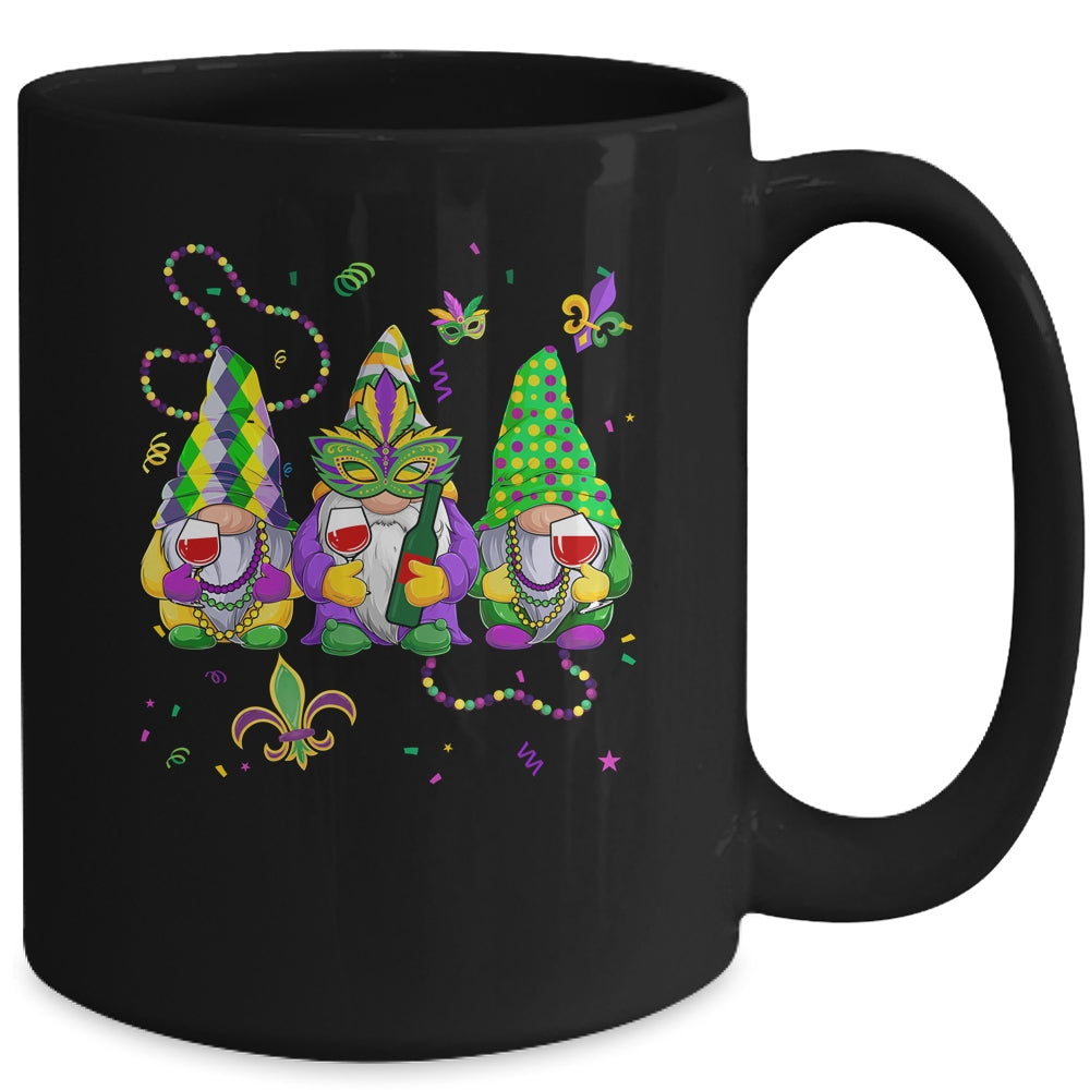 Mardi Gras Gnomes Funny Outfit Gnomies Squad Women Drinking Mug | siriusteestore