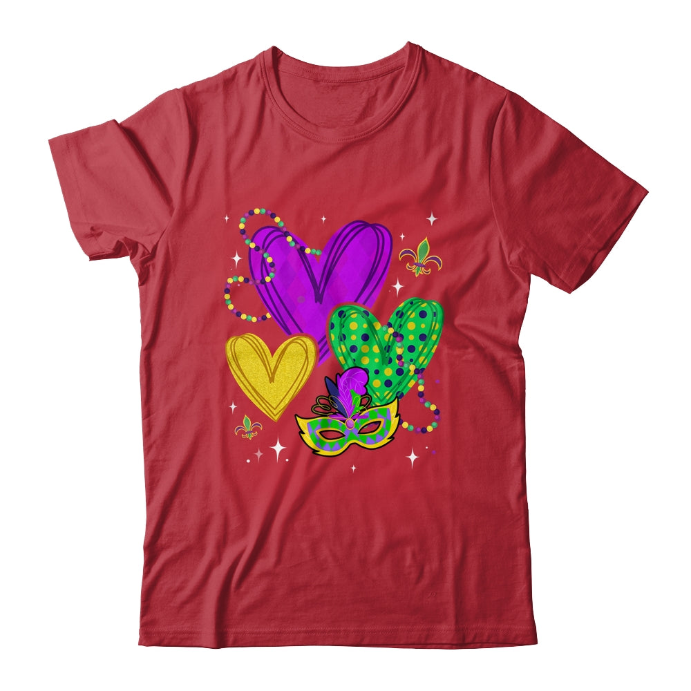 Mardi Gras Hearts Cute Outfit Party Carnival For Women Girls Shirt & Tank Top | siriusteestore
