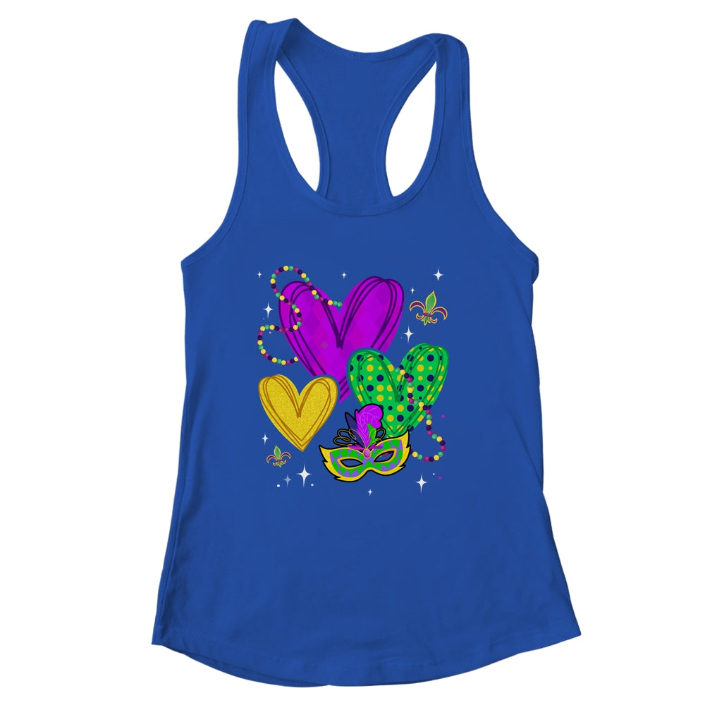 Mardi Gras Hearts Cute Outfit Party Carnival For Women Girls Shirt & Tank Top | siriusteestore