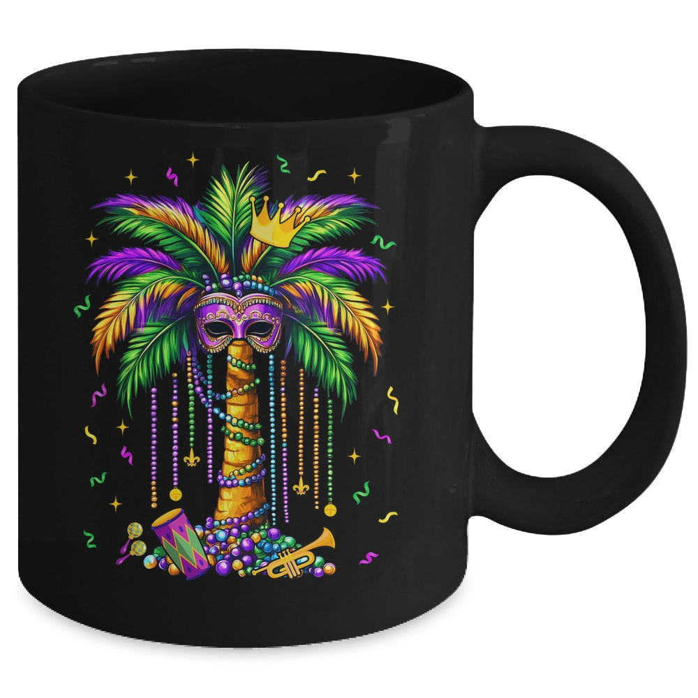 Mardi Gras Palm Tree Hawaiian Tropical Party Men Women Mug | siriusteestore