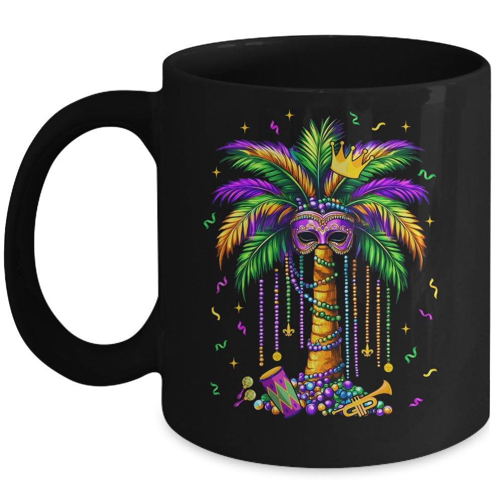 Mardi Gras Palm Tree Hawaiian Tropical Party Men Women Mug | siriusteestore