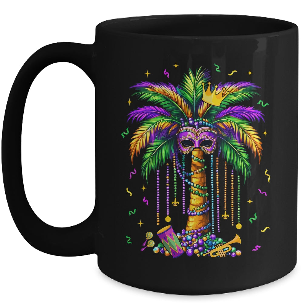 Mardi Gras Palm Tree Hawaiian Tropical Party Men Women Mug | siriusteestore