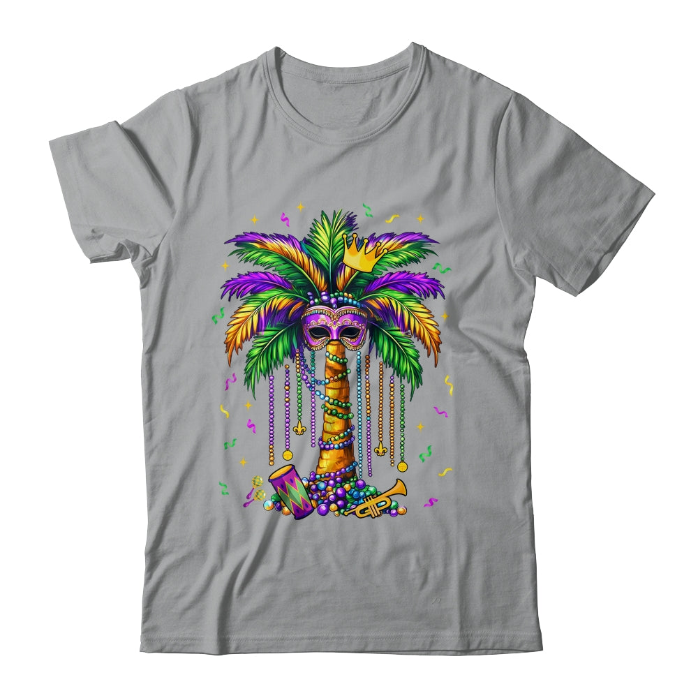 Mardi Gras Palm Tree Hawaiian Tropical Party Men Women Shirt & Tank Top | siriusteestore