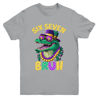 Mardi Gras Six Seven Bruh Mardigator Alligator 6 7 Meme Boy Youth Shirt | siriusteestore