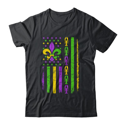 Mardi Gras US American Flag With Crawfish New Orleans Shirt & Hoodie | siriusteestore