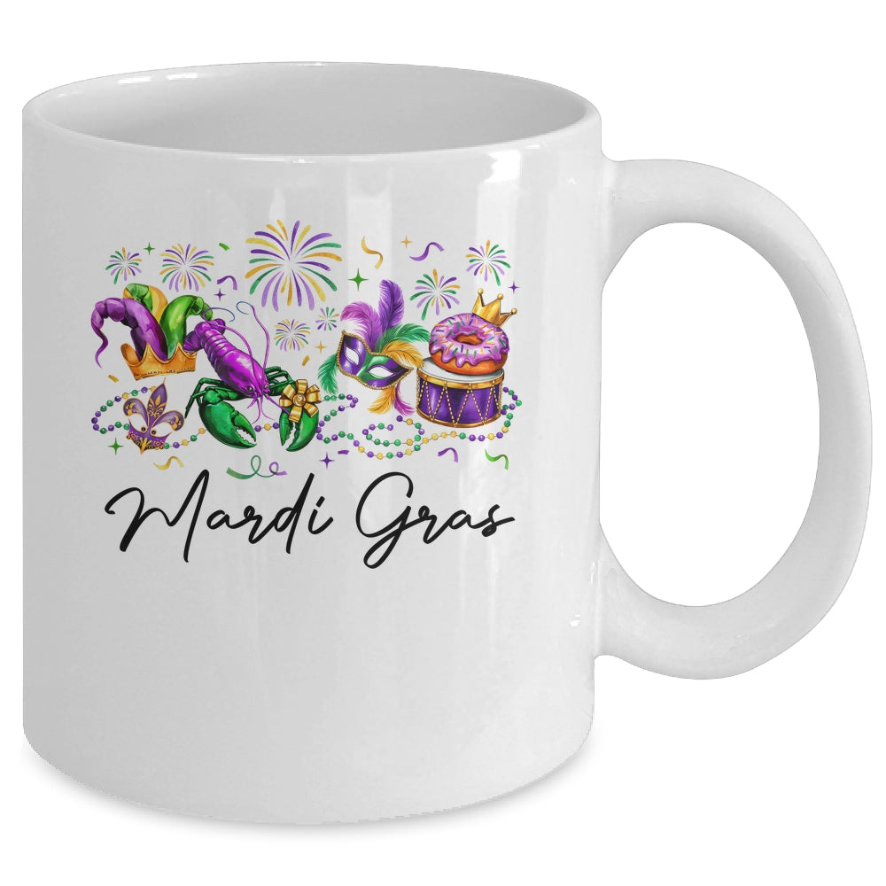 Mardi Gras Vibes Mardi Beads Louisiana Festival King Cake Mug | siriusteestore