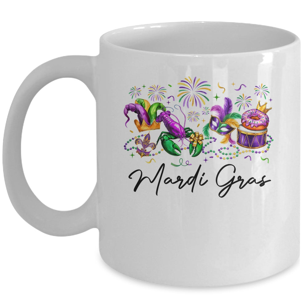 Mardi Gras Vibes Mardi Beads Louisiana Festival King Cake Mug | siriusteestore