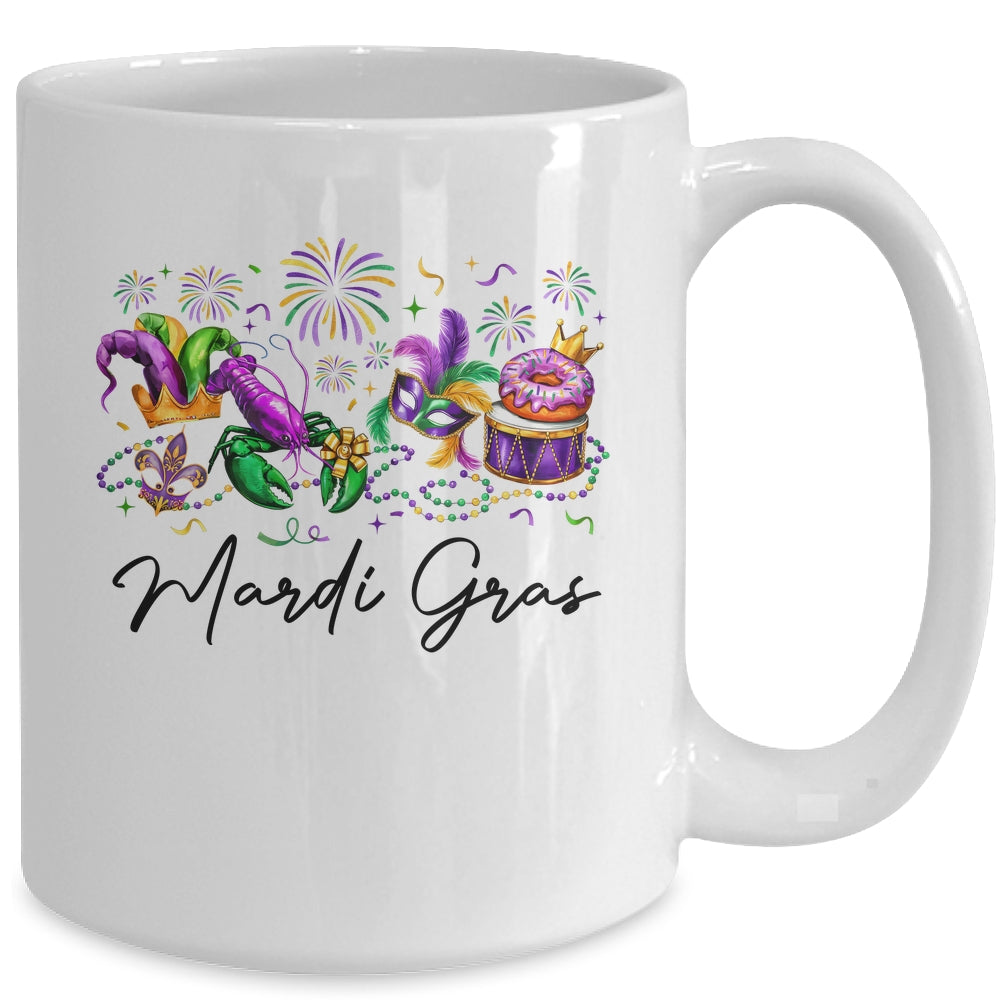 Mardi Gras Vibes Mardi Beads Louisiana Festival King Cake Mug | siriusteestore