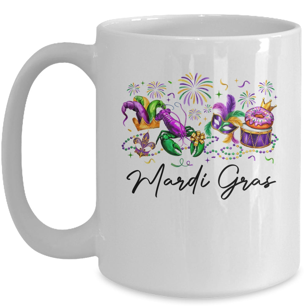 Mardi Gras Vibes Mardi Beads Louisiana Festival King Cake Mug | siriusteestore