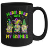 Mardi Gras With My Gnomies Funny Mardi Gras Three Gnomes Mug | siriusteestore