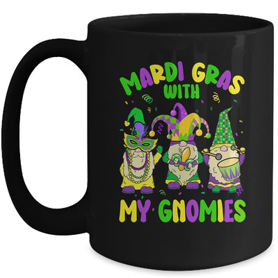 Mardi Gras With My Gnomies Funny Mardi Gras Three Gnomes Mug | siriusteestore