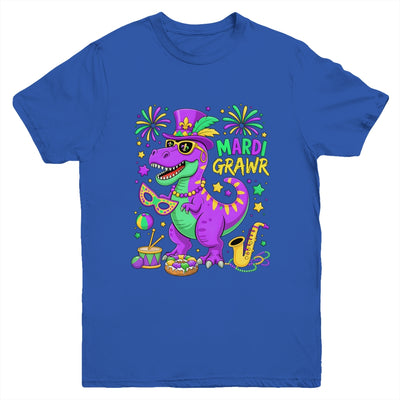 Mardi Grawr T-Rex Dino Mardi Gras Dinosaur Beads Men Boy Kid Youth Shirt | siriusteestore