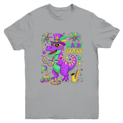 Mardi Grawr T-Rex Dino Mardi Gras Dinosaur Beads Men Boy Kid Youth Shirt | siriusteestore