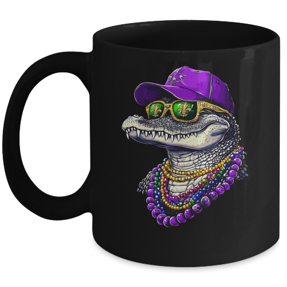 Mardigator Mardi Gras Alligator Costume Men Women Party 2025 Mug | siriusteestore