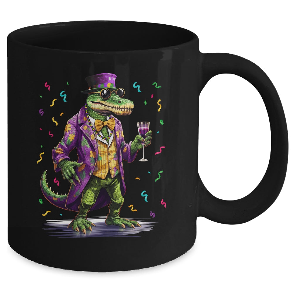 Mardigator Mardi Gras Alligator Costume Men Women Party Mug | siriusteestore