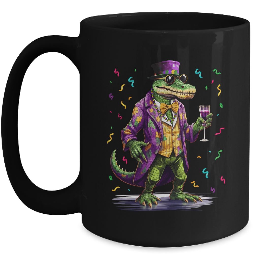 Mardigator Mardi Gras Alligator Costume Men Women Party Mug | siriusteestore