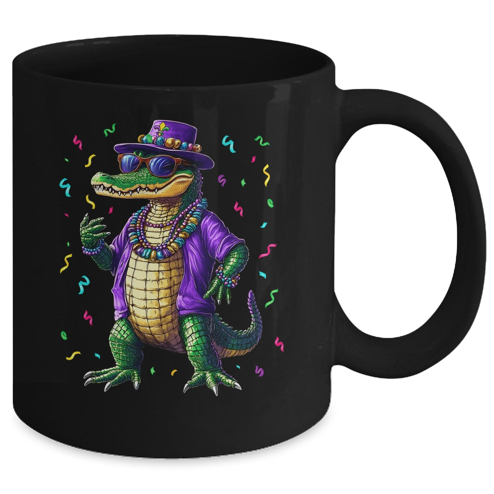 Mardigator Mardi Gras Alligator Men Women Mardi Gras Men Mug | siriusteestore