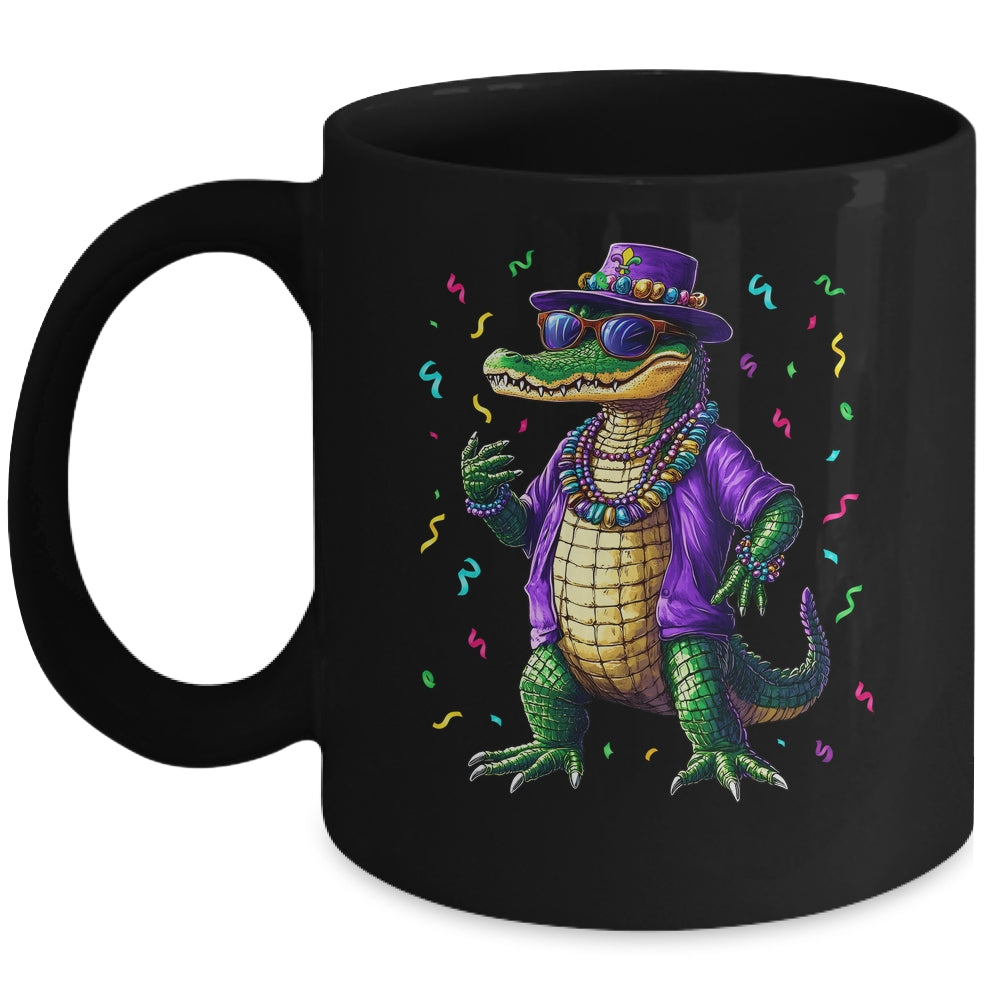 Mardigator Mardi Gras Alligator Men Women Mardi Gras Men Mug | siriusteestore