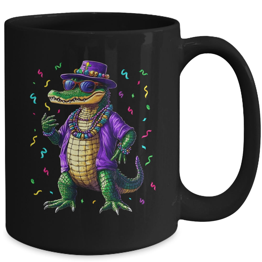 Mardigator Mardi Gras Alligator Men Women Mardi Gras Men Mug | siriusteestore