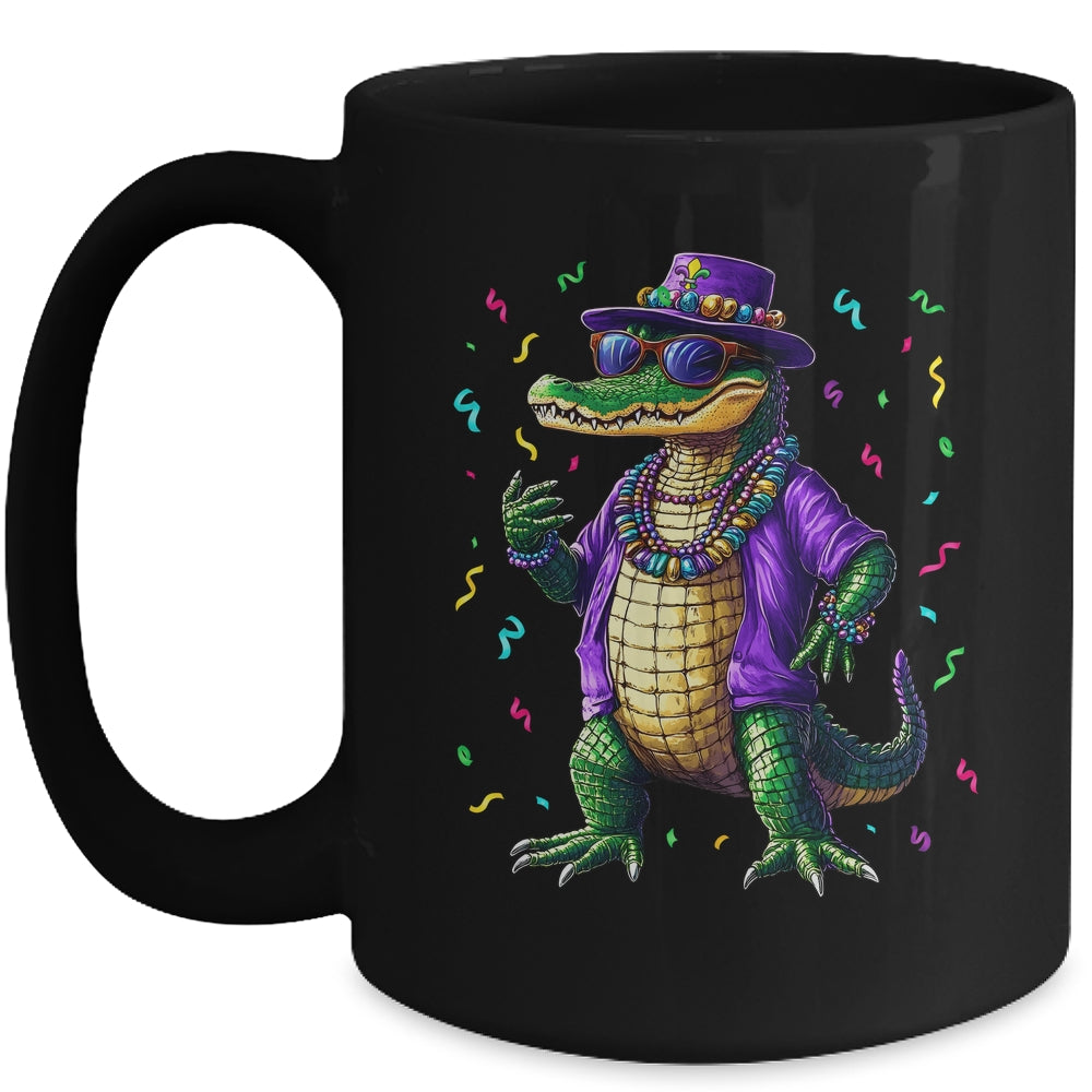 Mardigator Mardi Gras Alligator Men Women Mardi Gras Men Mug | siriusteestore