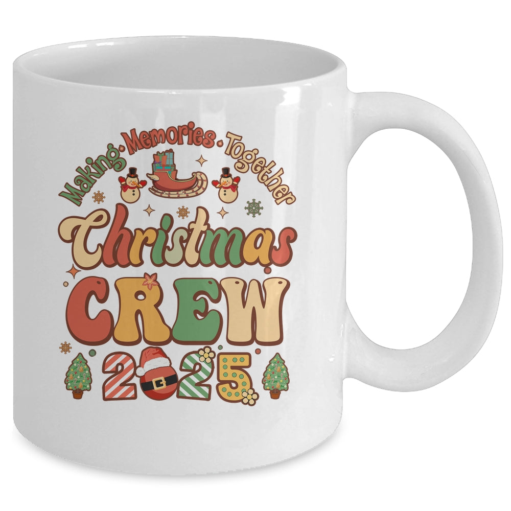 Marking Together Matching Family Christmas Crew 2025 Groovy Mug | siriusteestore