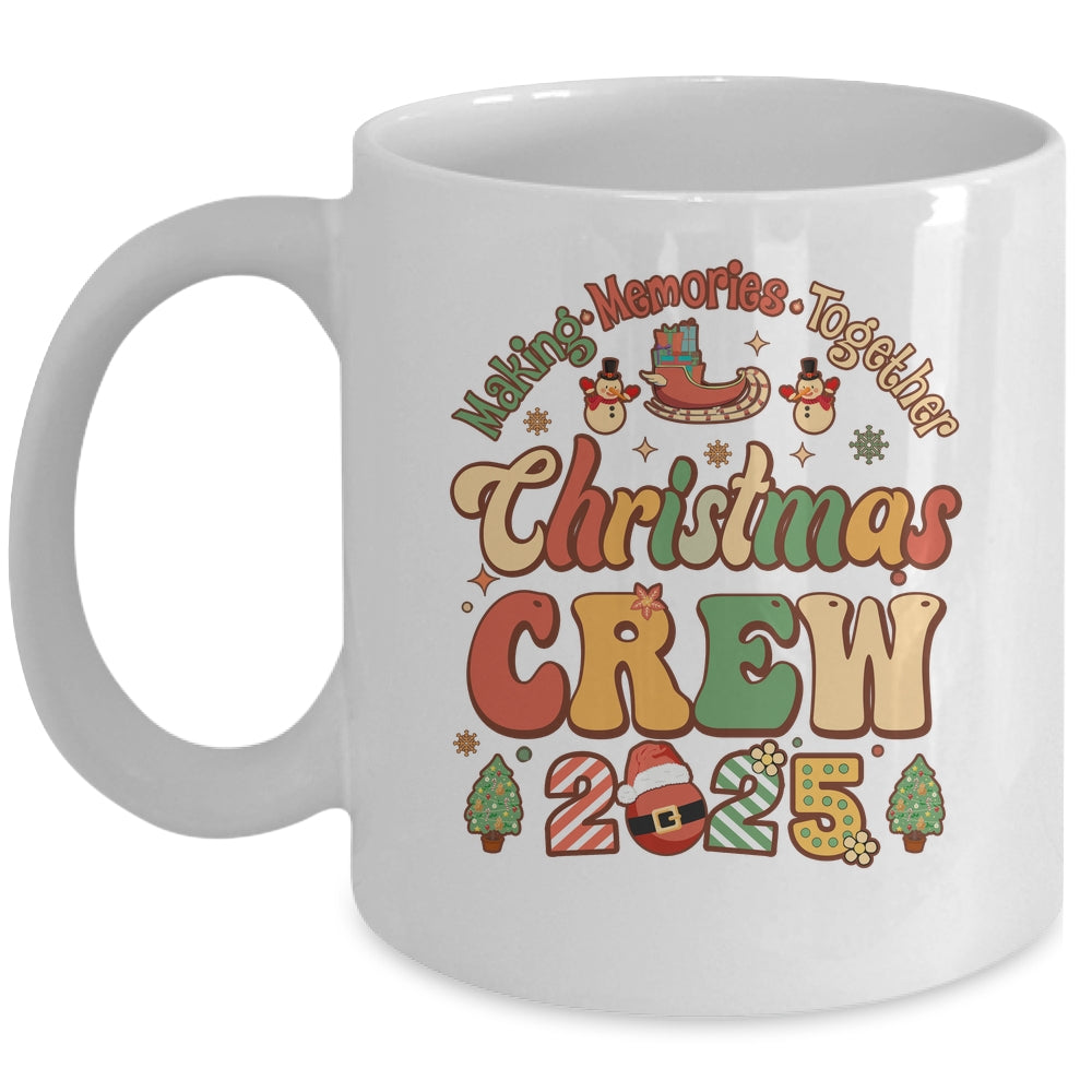 Marking Together Matching Family Christmas Crew 2025 Groovy Mug | siriusteestore