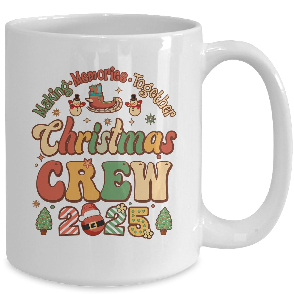 Marking Together Matching Family Christmas Crew 2025 Groovy Mug | siriusteestore