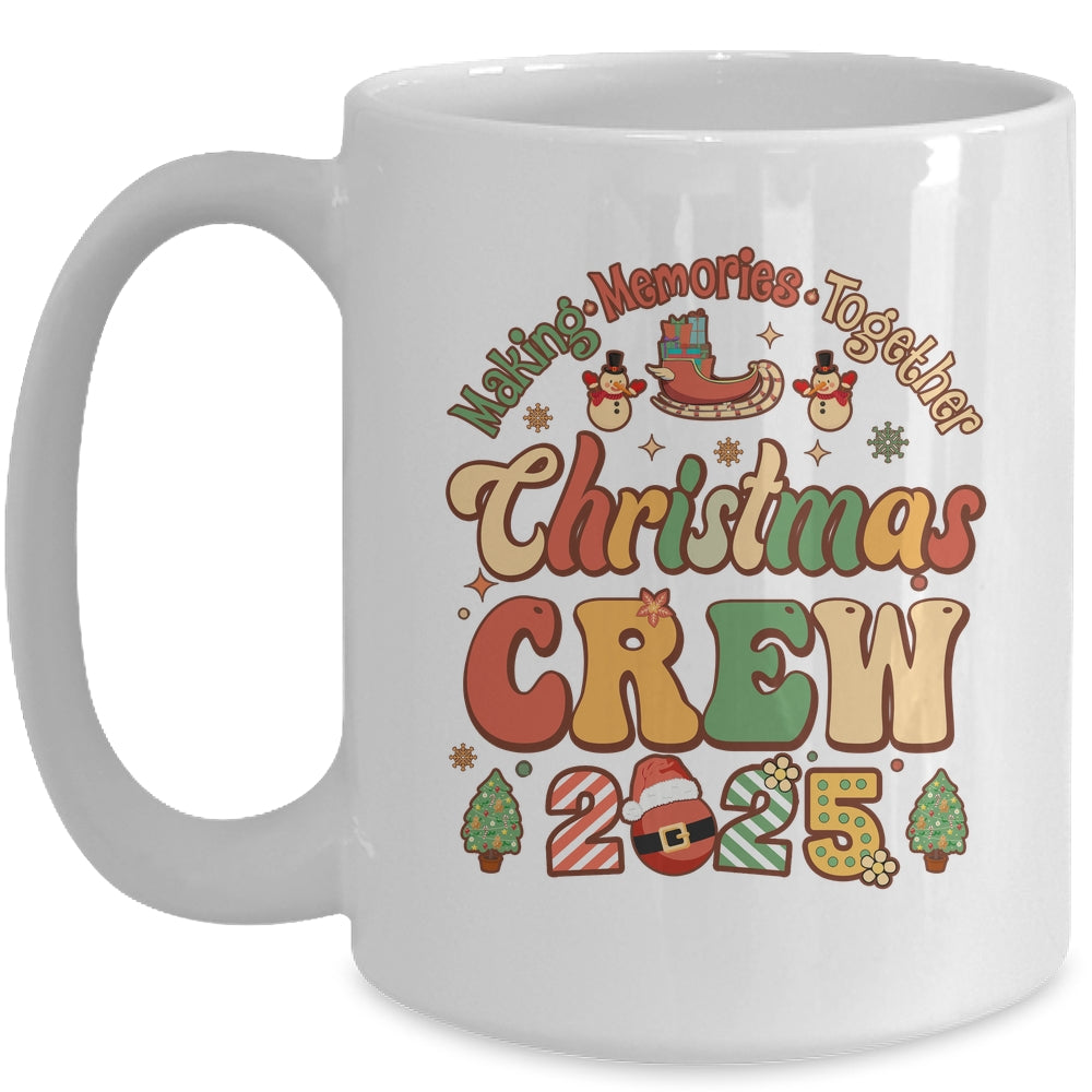 Marking Together Matching Family Christmas Crew 2025 Groovy Mug | siriusteestore